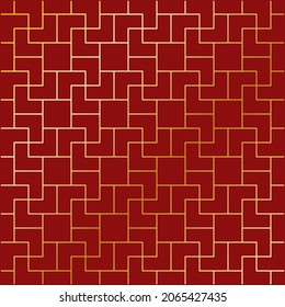 Abstract geometric thin outline pattern. Seamless mosaic and tile. Vector illustration