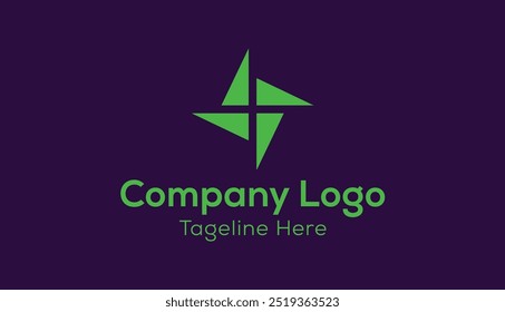 Abstract Geometric Thunder Power Logo