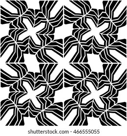 Abstract geometric tile black and white hipster fashion pillow pattern