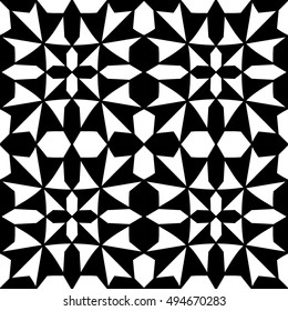 Abstract geometric tile black and white hipster fashion pillow square pattern