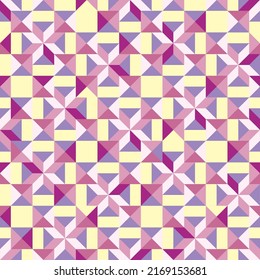 Abstraktes geometrisches Fliesenmosaik nahtloses Muster. Stilvolles Monochrom-Ornament geometrischer Formen