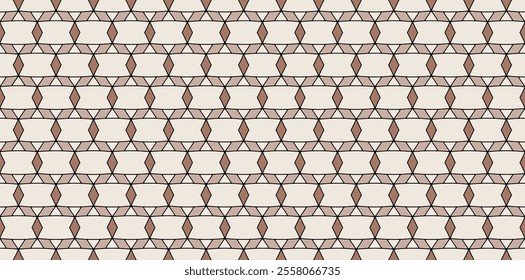 Abstract geometric tile pattern. Creative cute illustration. Seamless  contemporary style pavement texture in vector. Art deco pattern for digital and print backdrop. Chocolate Mousse 002