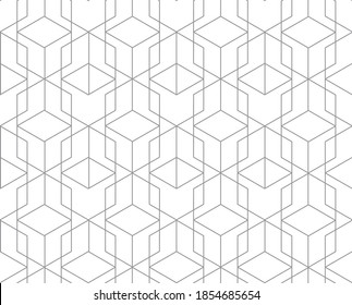 Abstract geometric tile pattern. Seamless backdrop with line ornament in geometric style of 1930s