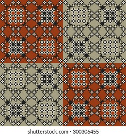 abstract geometric tile pattern, seamless vector illustration