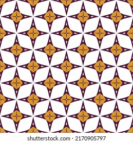 Resumen Estilo de mosaico geométrico Patrón retro de tres colores Diseño de moda de moda de moda minimalista Perfecto para la impresión de tela de alamante Tones amarillo mostaza morada oscuro