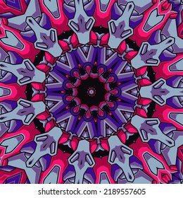 Abstract geometric tiled boho ornamental seamless ethnic pattern