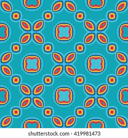 Abstract geometric tiled design seamless pattern. blue website background in modern pop art style background