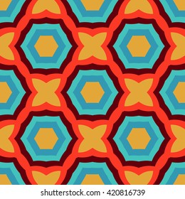 Abstract geometric tiled design seamless pattern.  digital website background in modern pop art style background