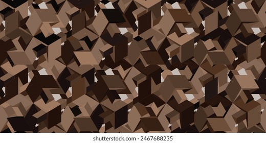 Abstrakte geometrische Fliesen 3D nahtlose Muster Vektorgrafik. Wiederholbarer Hintergrund. Illusiv für Design Grafik, Hintergrund, Bildschirmhintergrund, Layout oder Kunst. 