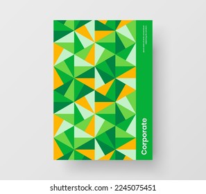 Abstraktes geometrisches Plakatkonzept für Fliesen. Beeindruckende Design-Vorlage für die Unternehmensabdeckung A4-Vektorgrafik.