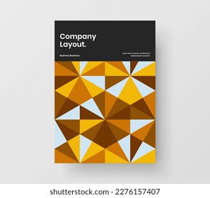 Abstrakte geometrische Fliesenplakatvorlage. Modernes Corporate-Broschüre A4 Design-Vektorkonzept.