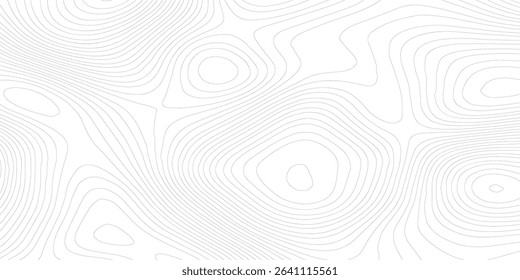 Abstract Geometric Topographic Map Background, Grey Topographic Lines and Contours in Motion with Dynamic Line Patterns.