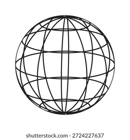 Abstrakter geometrischer Torus und Drahtgitter-Gittervektor, Kugel-Design-Element mit kreisförmiger Linie, EPS 10 vollständig editierbar.