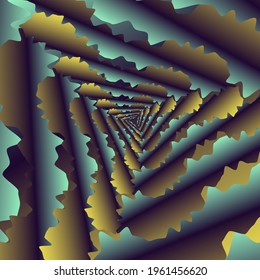 Abstract geometric transformed shapes background