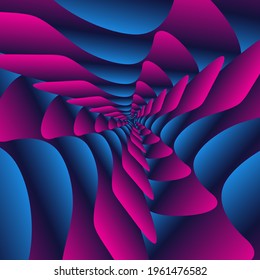 Abstract geometric transformed shapes background