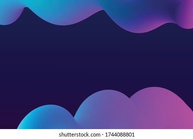 Abstract geometric. Trend color gradient background with fluid shapes. Cool design for posters, website