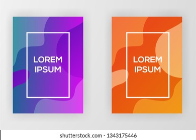 Abstract geometric  Trendy gradient shapes composition background