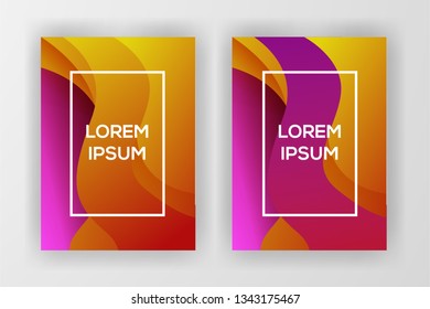 Abstract geometric  Trendy gradient shapes composition background