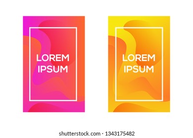 Abstract geometric  Trendy gradient shapes composition background