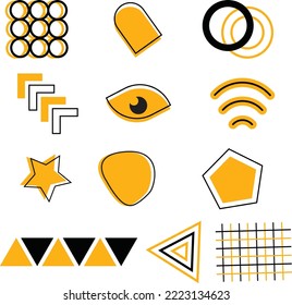 Abstract geometric trendy shapes collection