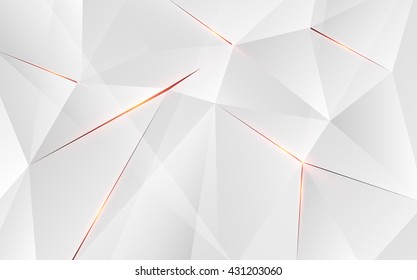 Abstract geometric triagle shape with light flare on background. Vector illustration.