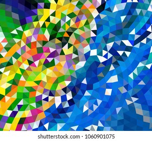 Abstract geometric triangle background, art, artistic, bright, colorful, design