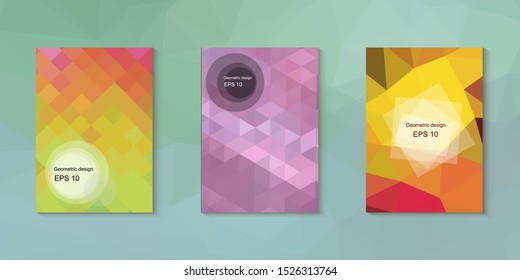 Abstract geometric triangle background, art, artistic, bright, colorful, design. Mosaic, color background. Mosaic texture. The effect of stained glass. EPS 10 Vector