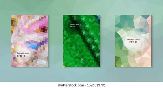 Abstract geometric triangle background, art, artistic, bright, colorful, design. Mosaic, color background. Mosaic texture. The effect of stained glass. EPS 10 Vector