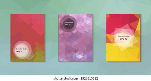 Abstract geometric triangle background, art, artistic, bright, colorful, design. Mosaic, color background. Mosaic texture. The effect of stained glass. EPS 10 Vector