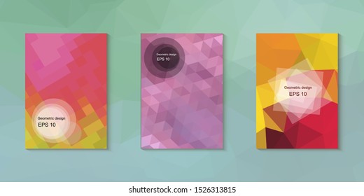 Abstract geometric triangle background, art, artistic, bright, colorful, design. Mosaic, color background. Mosaic texture. The effect of stained glass. EPS 10 Vector