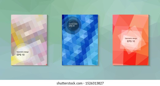 Abstract geometric triangle background, art, artistic, bright, colorful, design. Mosaic, color background. Mosaic texture. The effect of stained glass. EPS 10 Vector