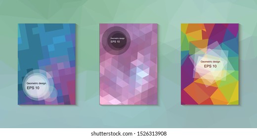 Abstract geometric triangle background, art, artistic, bright, colorful, design. Mosaic, color background. Mosaic texture. The effect of stained glass. EPS 10 Vector