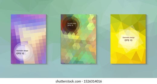 Abstract geometric triangle background, art, artistic, bright, colorful, design. Mosaic, color background. Mosaic texture. The effect of stained glass. EPS 10 Vector