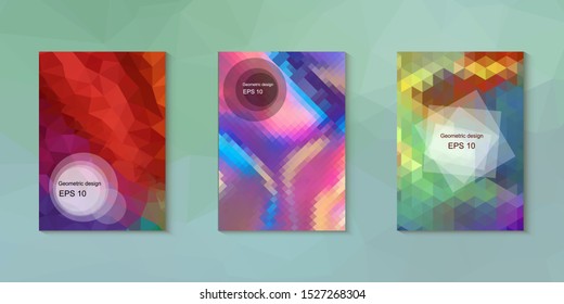 Abstract geometric triangle background, art, artistic, bright, colorful, design. Mosaic, color background. Mosaic texture. The effect of stained glass. EPS 10 Vector