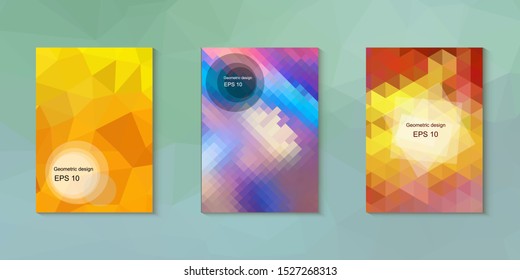 Abstract geometric triangle background, art, artistic, bright, colorful, design. Mosaic, color background. Mosaic texture. The effect of stained glass. EPS 10 Vector