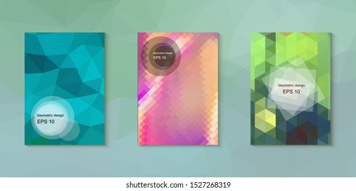 Abstract geometric triangle background, art, artistic, bright, colorful, design. Mosaic, color background. Mosaic texture. The effect of stained glass. EPS 10 Vector