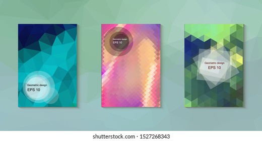 Abstract geometric triangle background, art, artistic, bright, colorful, design. Mosaic, color background. Mosaic texture. The effect of stained glass. EPS 10 Vector