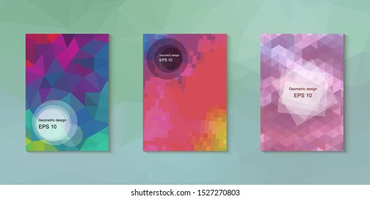 Abstract geometric triangle background, art, artistic, bright, colorful, design. Mosaic, color background. Mosaic texture. The effect of stained glass. EPS 10 Vector