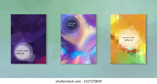 Abstract geometric triangle background, art, artistic, bright, colorful, design. Mosaic, color background. Mosaic texture. The effect of stained glass. EPS 10 Vector