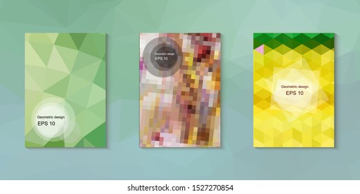 Abstract geometric triangle background, art, artistic, bright, colorful, design. Mosaic, color background. Mosaic texture. The effect of stained glass. EPS 10 Vector