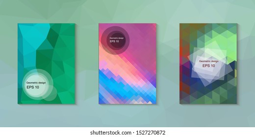 Abstract geometric triangle background, art, artistic, bright, colorful, design. Mosaic, color background. Mosaic texture. The effect of stained glass. EPS 10 Vector