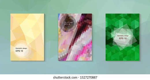 Abstract geometric triangle background, art, artistic, bright, colorful, design. Mosaic, color background. Mosaic texture. The effect of stained glass. EPS 10 Vector