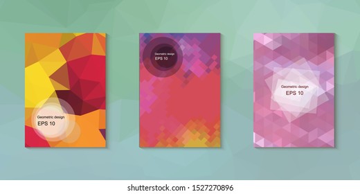 Abstract geometric triangle background, art, artistic, bright, colorful, design. Mosaic, color background. Mosaic texture. The effect of stained glass. EPS 10 Vector