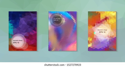 Abstract geometric triangle background, art, artistic, bright, colorful, design. Mosaic, color background. Mosaic texture. The effect of stained glass. EPS 10 Vector