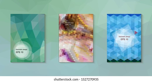 Abstract geometric triangle background, art, artistic, bright, colorful, design. Mosaic, color background. Mosaic texture. The effect of stained glass. EPS 10 Vector