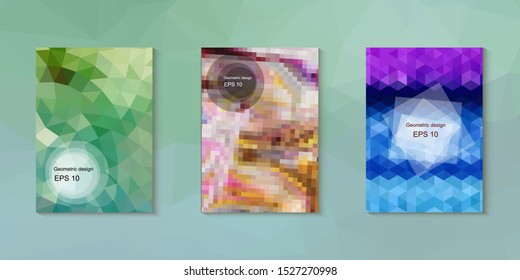 Abstract geometric triangle background, art, artistic, bright, colorful, design. Mosaic, color background. Mosaic texture. The effect of stained glass. EPS 10 Vector