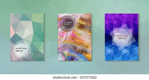 Abstract geometric triangle background, art, artistic, bright, colorful, design. Mosaic, color background. Mosaic texture. The effect of stained glass. EPS 10 Vector