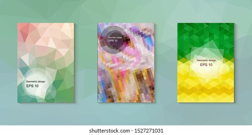 Abstract geometric triangle background, art, artistic, bright, colorful, design. Mosaic, color background. Mosaic texture. The effect of stained glass. EPS 10 Vector