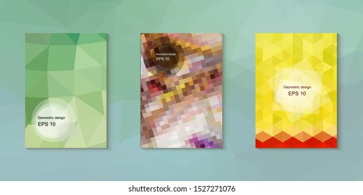 Abstract geometric triangle background, art, artistic, bright, colorful, design. Mosaic, color background. Mosaic texture. The effect of stained glass. EPS 10 Vector
