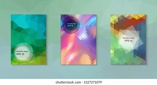 Abstract geometric triangle background, art, artistic, bright, colorful, design. Mosaic, color background. Mosaic texture. The effect of stained glass. EPS 10 Vector